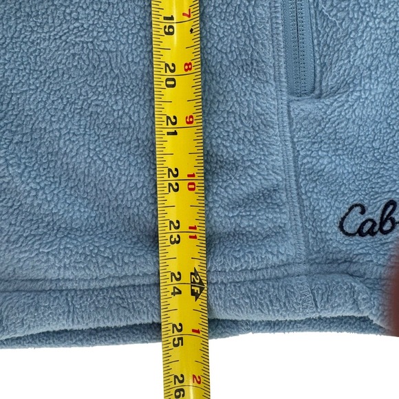Cabelas Womens Fleece Outdoor Sporty Corpcore Vest Blue Full Zip Pockets Size M - Picture 11 of 13